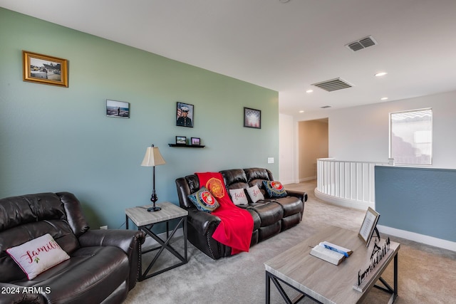 view of carpeted living room