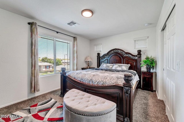 view of carpeted bedroom