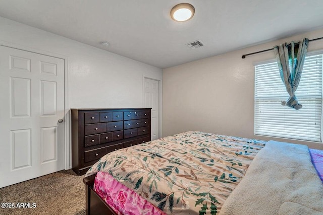 bedroom with carpet