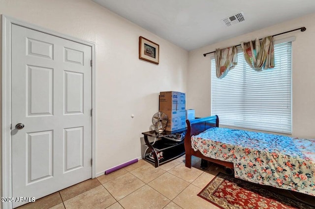 view of tiled bedroom