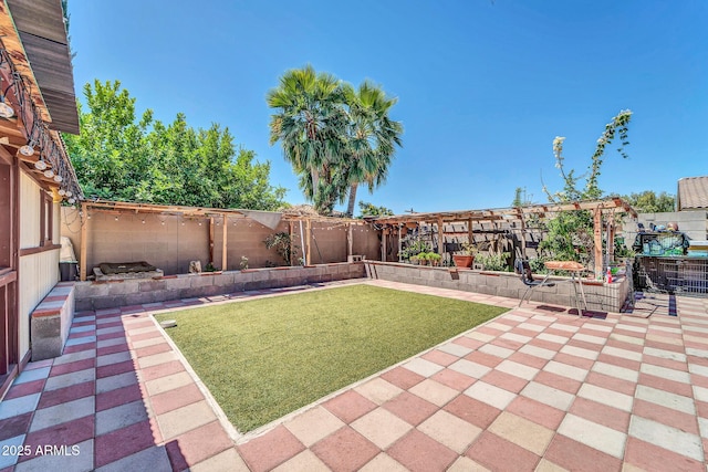 view of yard with a patio area