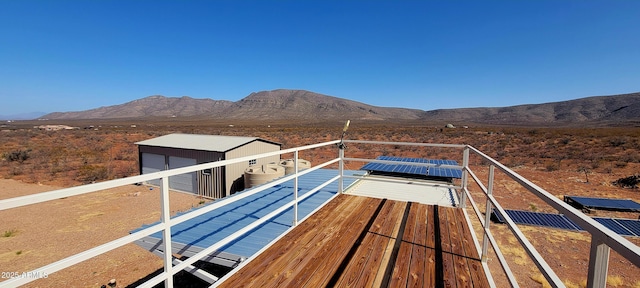 exterior space with a mountain view