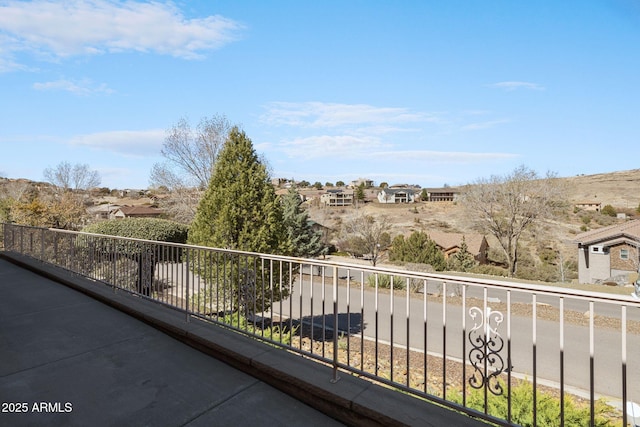 balcony with a residential view