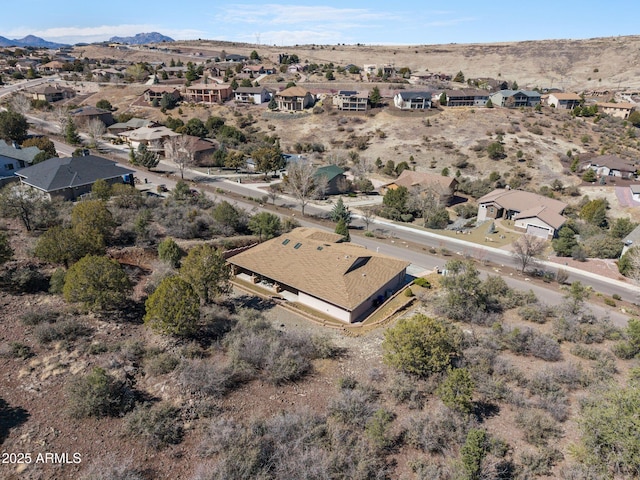 bird's eye view with a mountain view and a residential view