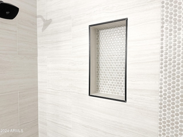 details with tiled shower