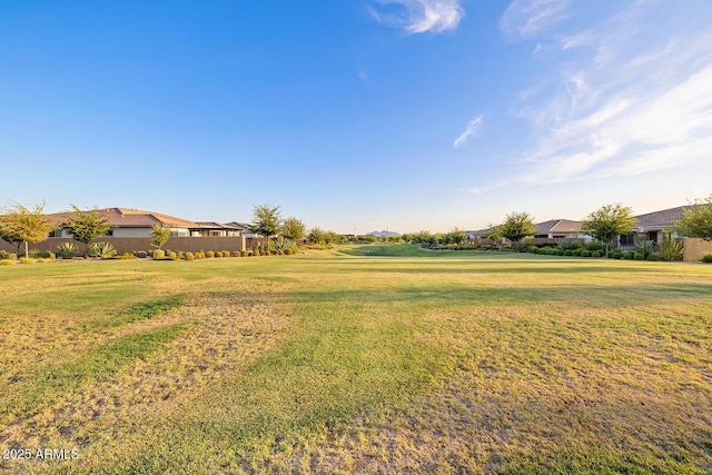 view of yard featuring a residential view