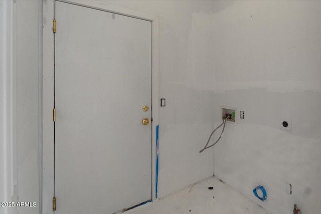 washroom with laundry area, hookup for a washing machine, and electric dryer hookup