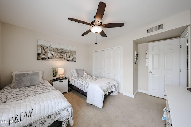 9085 E Windrose Dr, Scottsdale, AZ 85260 - bedroom with a closet and ceiling fan
