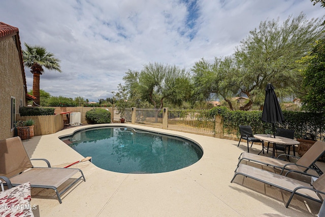 9085 E Windrose Dr, Scottsdale, AZ 85260 - view of swimming pool featuring a patio and a fenced backyard
