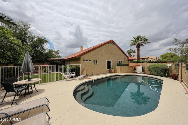 9085 E Windrose Dr, Scottsdale, AZ 85260 - view of pool with a patio area and a fenced backyard