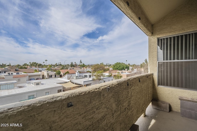 balcony with a residential view