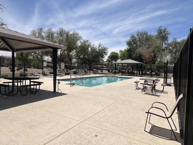 2327 E Meadow Creek Way, San Tan Valley, AZ 85140 - community pool featuring a gazebo and a patio