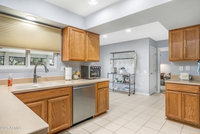 kitchen featuring dishwasher and sink