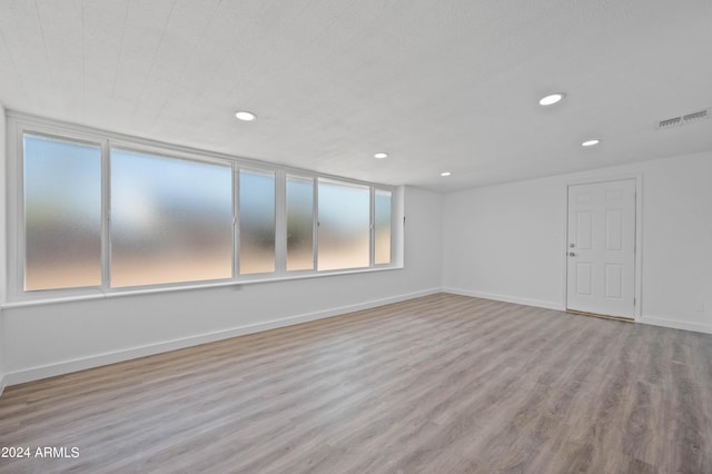 empty room featuring light wood-type flooring