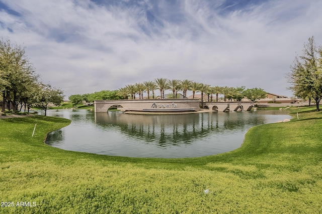 view of water feature