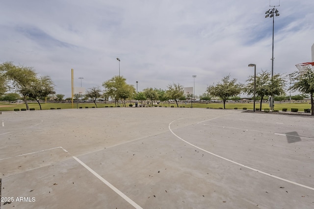 view of basketball court with community basketball court