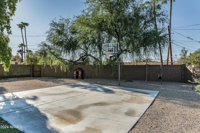 view of sport court