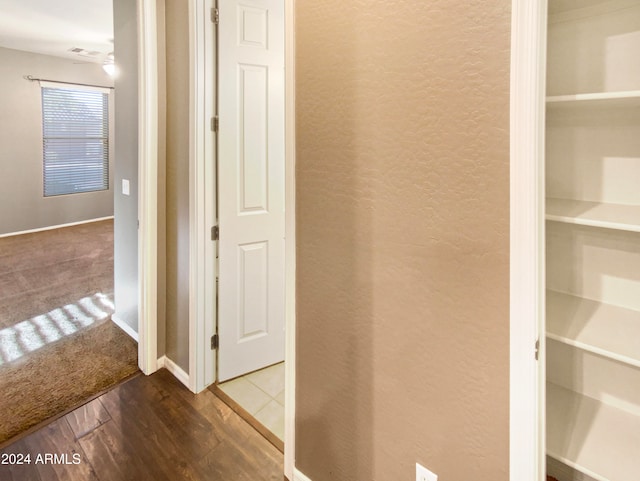 hall featuring hardwood / wood-style floors