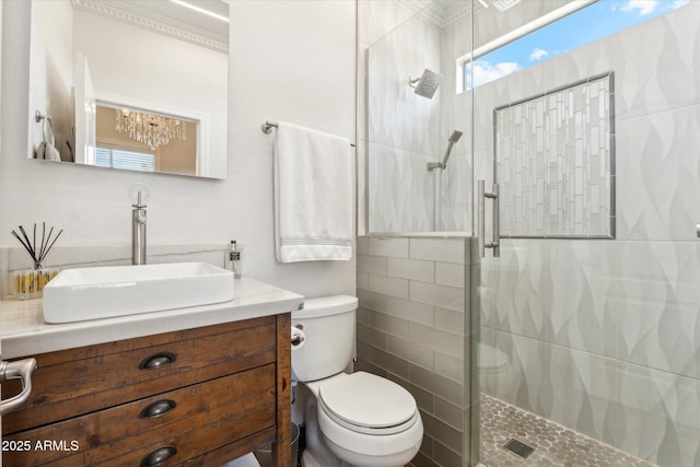 34096 N 87th Way, Scottsdale, AZ 85266 - bathroom with toilet, tiled shower, and vanity