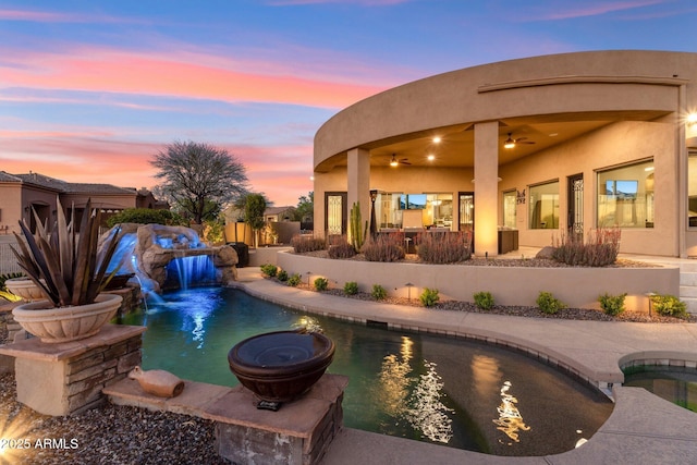 34096 N 87th Way, Scottsdale, AZ 85266 - view of swimming pool featuring a patio and a pool with connected hot tub