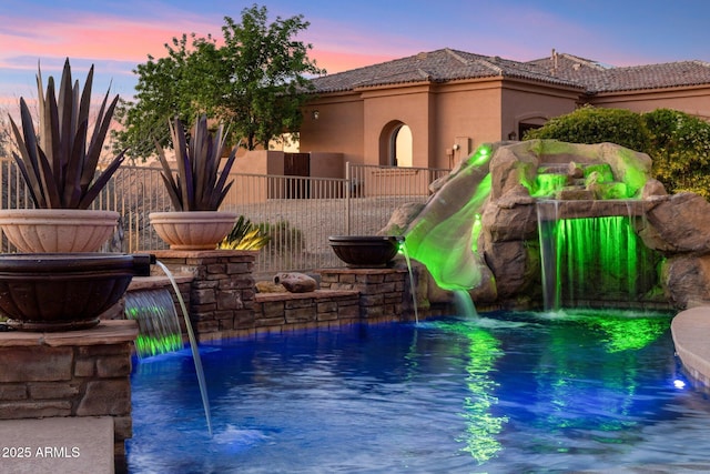 34096 N 87th Way, Scottsdale, AZ 85266 - view of pool at dusk