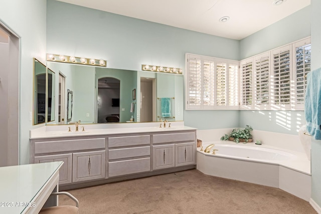 24801 N Vado Ct, Rio Verde, AZ 85263 - bathroom with double vanity and a garden tub