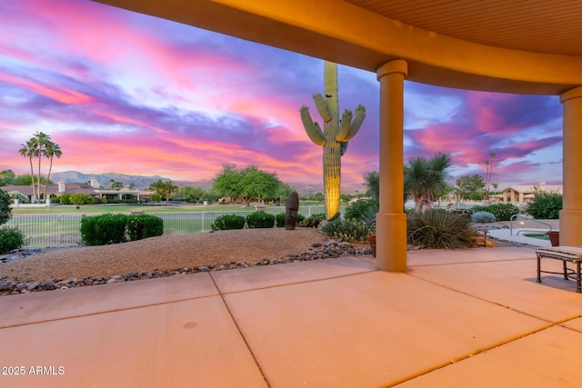 24801 N Vado Ct, Rio Verde, AZ 85263 - view of patio / terrace with a mountain view