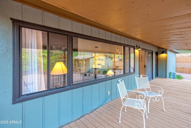 view of wooden terrace