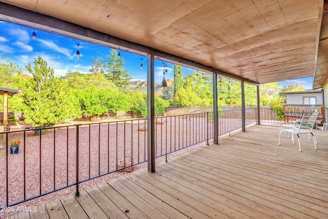 view of wooden deck