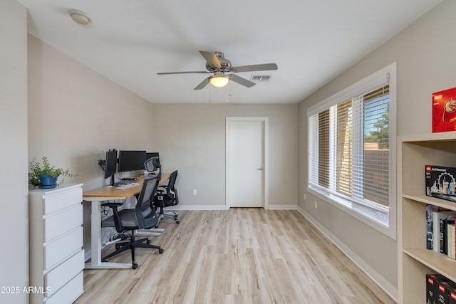 312 S Hardy Dr Unit 106, Tempe, AZ 85281 - office with wood finished floors and ceiling fan