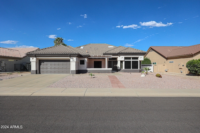 view of front of house featuring a garage