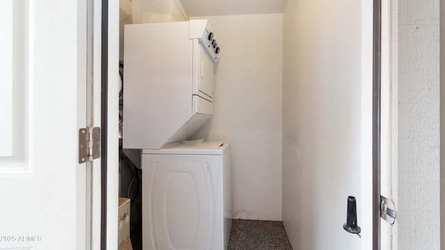 524 W Fairway Dr Unit 10, Mesa, AZ 85201 - washroom with stacked washer and clothes dryer