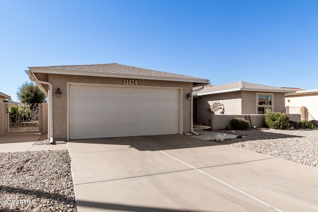 view of front of home featuring a garage