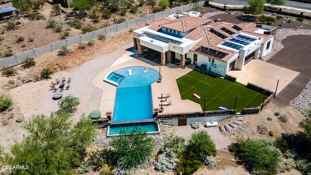 birds eye view of property