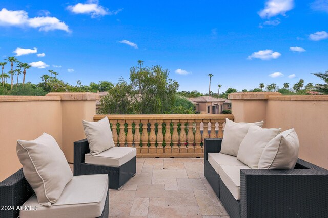 view of patio with outdoor lounge area