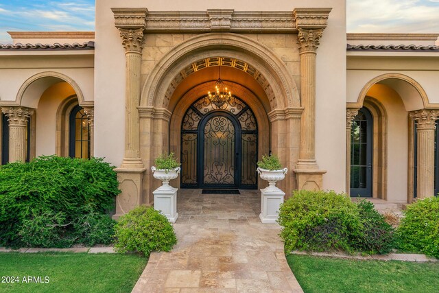 view of doorway to property