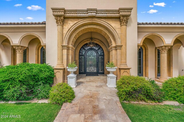 view of doorway to property