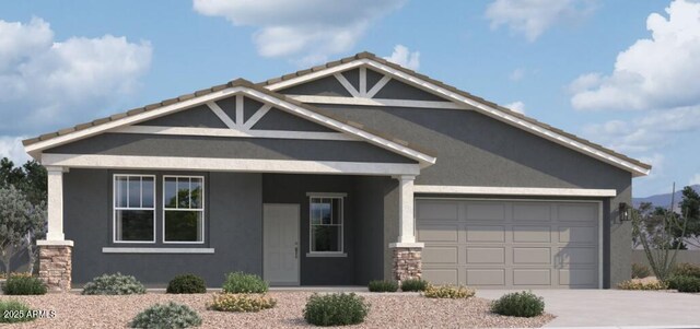 11796 N Vanero Ct, Maricopa, AZ 85139 - craftsman inspired home featuring stucco siding, concrete driveway, and a garage