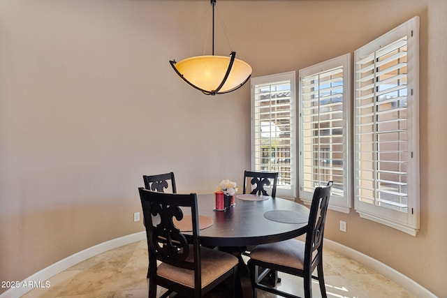 view of dining room