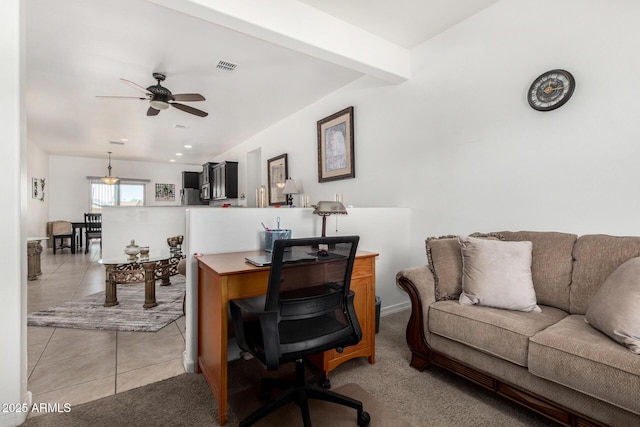 22403 W Harrison St, Buckeye, AZ 85326 - office space with ceiling fan and light tile patterned flooring