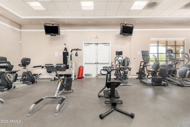 22403 W Harrison St, Buckeye, AZ 85326 - gym with a drop ceiling