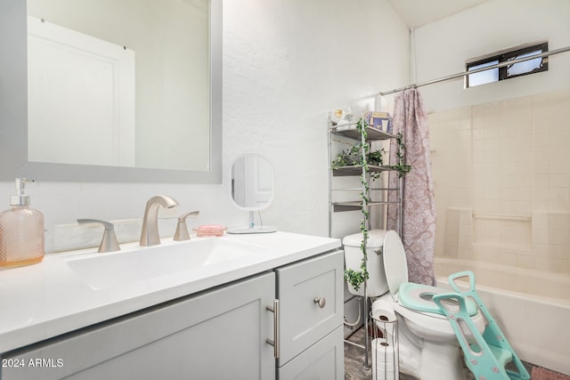 bathroom featuring vanity and shower / tub combo