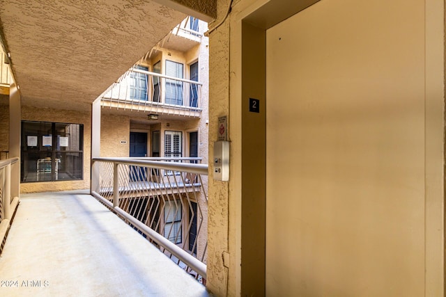 balcony with elevator