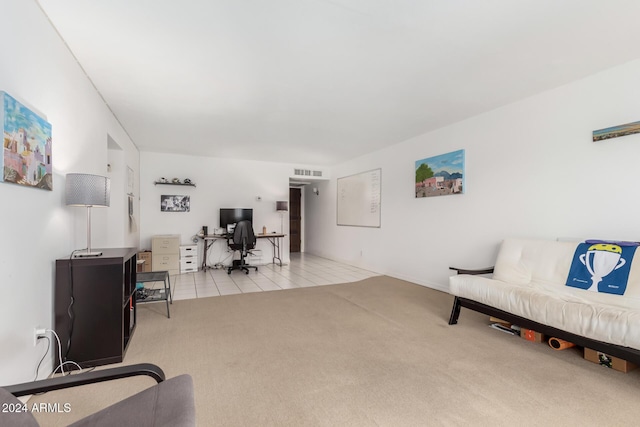 view of carpeted living room