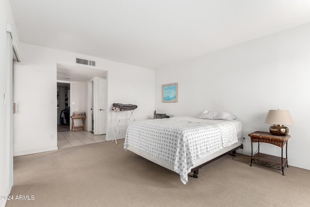 view of carpeted bedroom