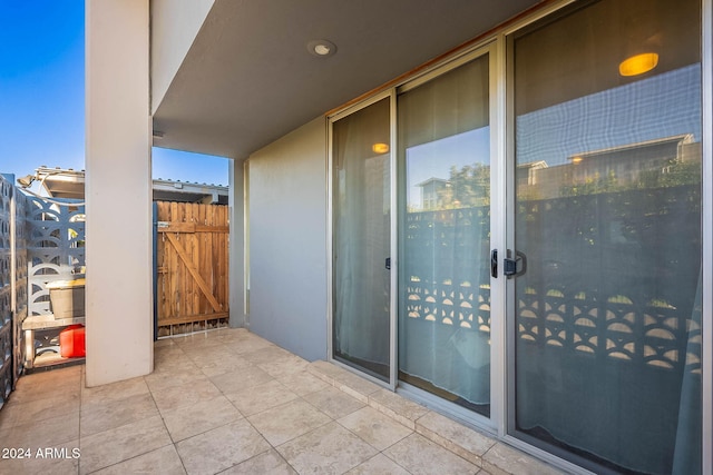 balcony with french doors