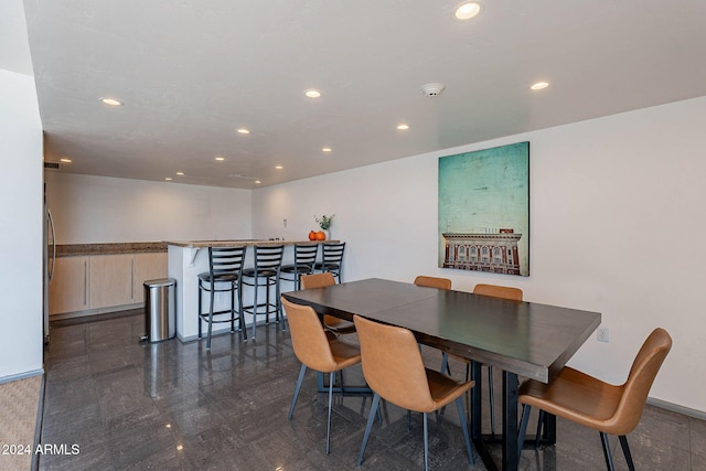 dining area with bar area