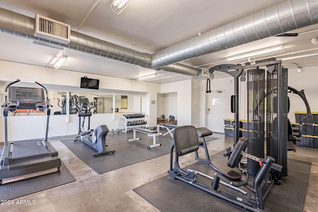 view of exercise room