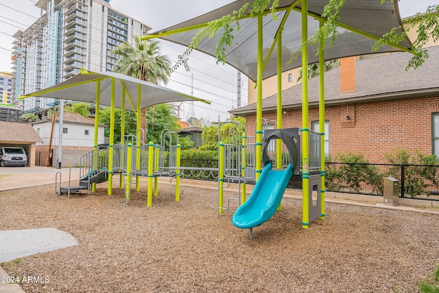 view of jungle gym