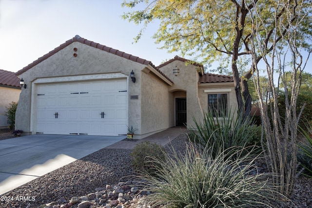 view of front facade with a garage